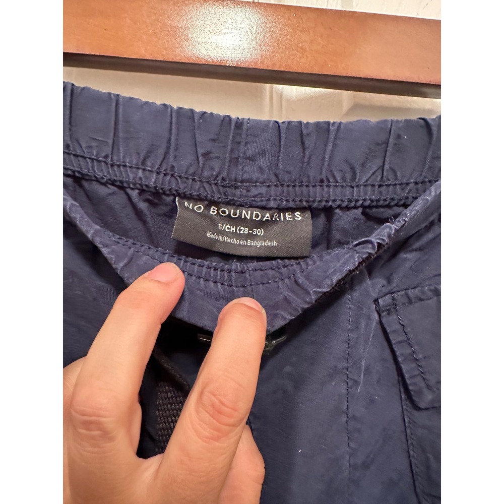 Navy Blue Cargo Fishing Shorts Mens Small 28-30 Utility Gorpcore Belted - Picture 2 of 4
